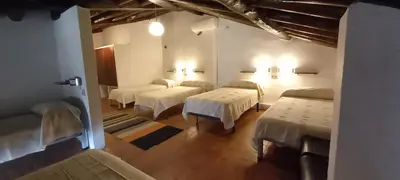 Cama o camas de una habitación en Albergue San Blas - Vía de la Plata y Cáparra - Vía Verde