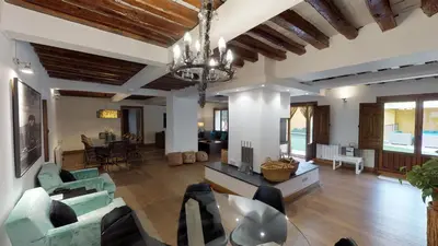 Zona de estar de Villa Cornelius Lujo Rural 5 Estrellas Verdes