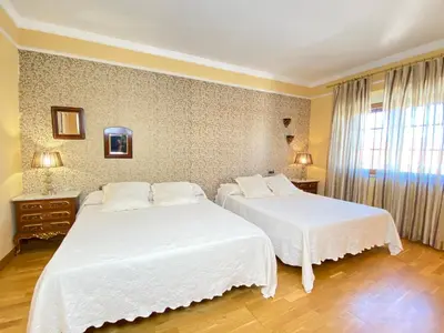 Cama o camas de una habitación en Casa Pedraza CON PISCINA PRIVADA