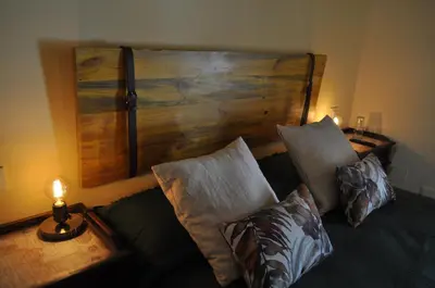 Cama o camas de una habitación en El Rincón Secreto de Gredos especializada en celiaquía y diabetes y jacuzzi