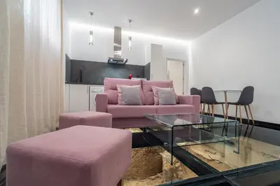 Zona de estar de CMDreams Gold- Apartamentos turísticos con ruinas romanas en el centro de Mérida