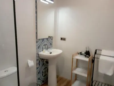 Un baño de Restaurante & Hotel Rural El Mirador de Trevejo,ideal para parejas