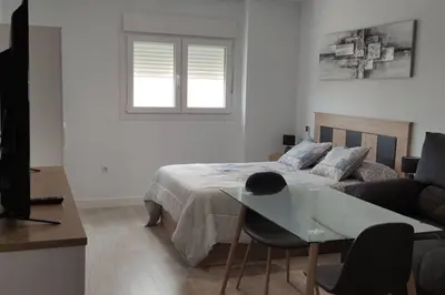 Cama o camas de una habitación en Apartamentos NayDa Studio 2