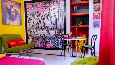 Zona de estar de Apartamento POP-ART, junto a la Plaza Mayor, by My Home in Salamanca