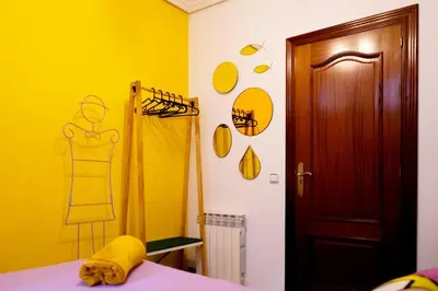 Cama o camas de una habitación en Apartamento POP-ART, junto a la Plaza Mayor, by My Home in Salamanca