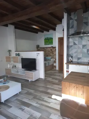 Una televisión o centro de entretenimiento en Apartamentos Callampa