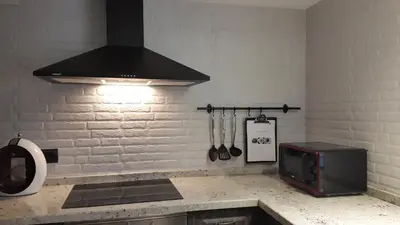 Una cocina o zona de cocina en La estrella del viajero
