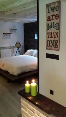 Cama o camas de una habitación en La estrella del viajero
