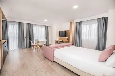 Cama o camas de una habitación en Hotel Ciudad De Ávila