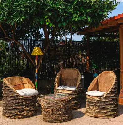 Jardín al aire libre en La Posada de la Gula