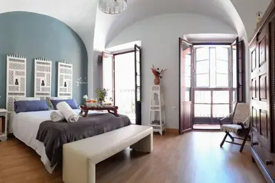 Cama o camas de una habitación en El Mirador de Santiago