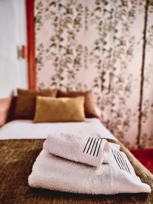 Cama o camas de una habitación en La casa de Tentenecio