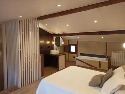 Cama o camas de una habitación en La Herrerita