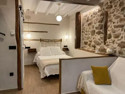 Cama o camas de una habitación en Apartamento La Herrerita