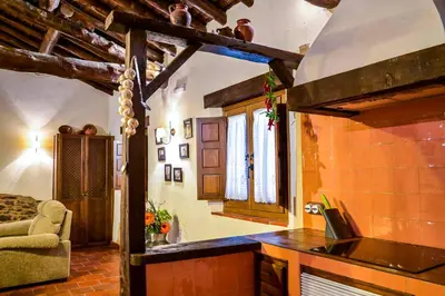 Zona de estar de 'El Charcón' Casa con piscina compartida