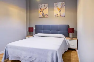 Cama o camas de una habitación en A - Apartamento elegante con piscina compartida