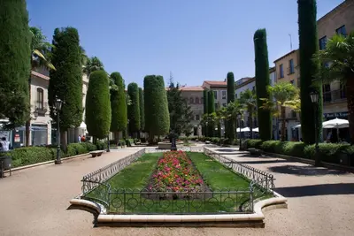 Jardín al aire libre en Salamanca Suite Studios
