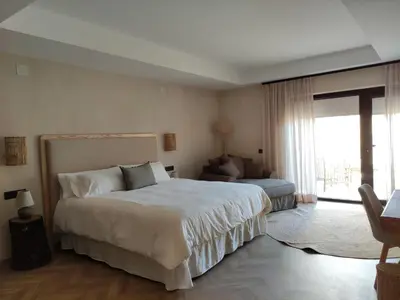 Cama o camas de una habitación en Hábitat Cigüeña Negra