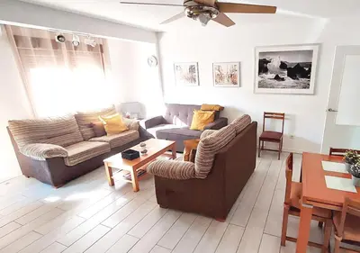 Zona de estar de Hervas Centro Apartamento IDEAL FAMILIAS 6 adultos y 2 niños-