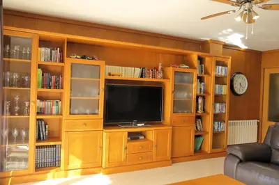 Una televisión o centro de entretenimiento en Casa Entre Rosales