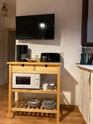 Una cocina o zona de cocina en Apartamento rural Prunus avium