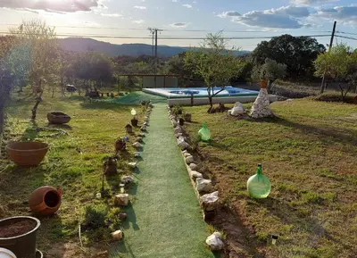 Jardín al aire libre en El Refugio de las Arribes