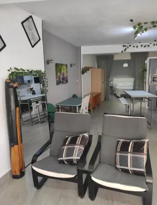 Zona de estar de Loft CENTRO Con Parking privado GRATIS