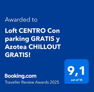 Certificado, premio, señal o documento que está expuesto en Loft CENTRO Con Parking privado GRATIS