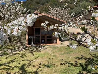 Jardín al aire libre en Casa Rural Canchal Madroñeras ***