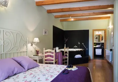 Cama o camas de una habitación en Casa Rural Miel y Romero