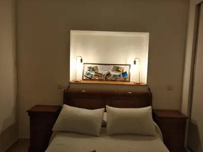 Cama o camas de una habitación en Casa Rural Mirando a la Peña 