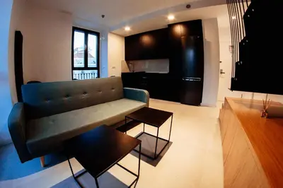 Zona de estar de Apartamentos Plaza de España 6