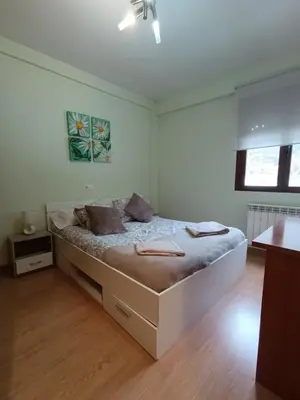 Cama o camas de una habitación en Piso Rualte