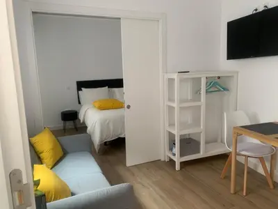 Una televisión o centro de entretenimiento en Puerta de Caceres Apartamento 5 Callejón De Don Álvaro