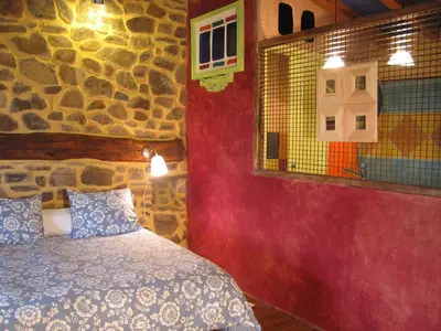 Cama o camas de una habitación en Jardines del Robledo-Albar