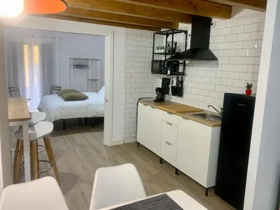 Cama o camas de una habitación en Puerta de Caceres Apartamento 3