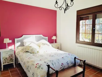 Cama o camas de una habitación en Finca Axarquía de Gredos