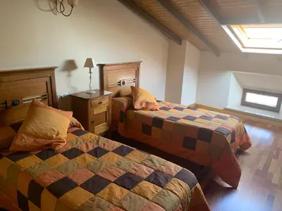 Cama o camas de una habitación en Casa Rural Los Tasajos