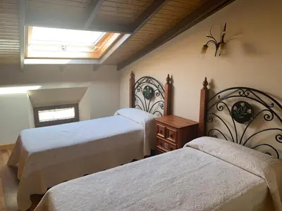 Cama o camas de una habitación en Casa Rural Los Tasajos