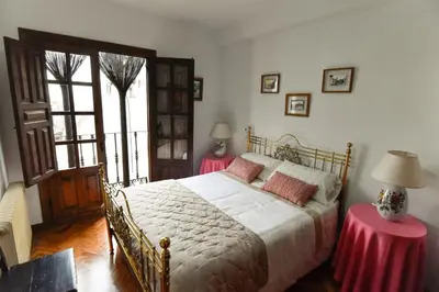 Cama o camas de una habitación en Casa Rural El Mirador del Pico