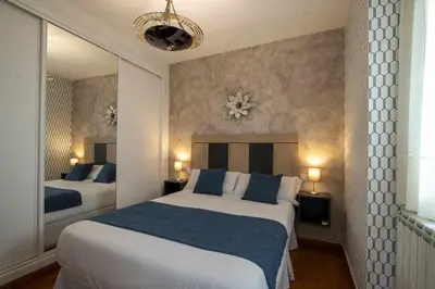 Cama o camas de una habitación en Casa Rural La Posada del 42