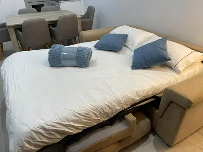 Cama o camas de una habitación en Piso Plaza Mercado 3,4