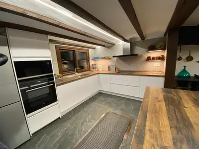 Una cocina o zona de cocina en Jardín del Río