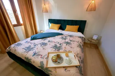 Cama o camas de una habitación en Dùplex Argollas Grand Suite Centro Parking gratis