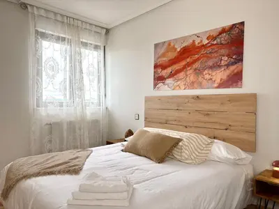 Cama o camas de una habitación en CÓMODO alojamiento en Alba de Tormes