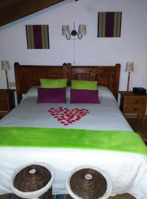 Cama o camas de una habitación en La Fuente