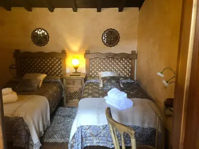 Cama o camas de una habitación en FINCA VERGEL Alojamiento con encanto habitaciones con baño