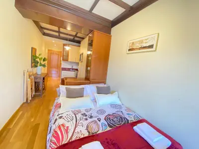 Cama o camas de una habitación en Plaza Mayor 19-Precioso estudio único en Salamanca