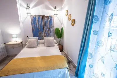 Cama o camas de una habitación en CASA Apartamento RURAL AS ANDURIÑAS
