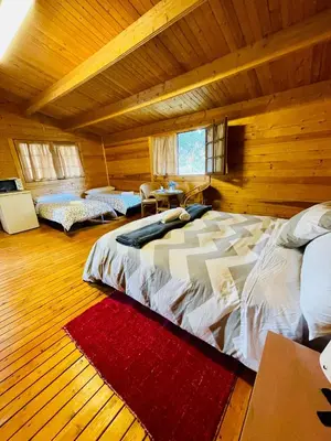 Cama o camas de una habitación en El Bosque de Ribera